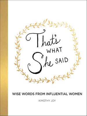 cover image of That's What She Said